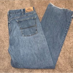 LL Bean light wash cotton denim 44x34 jeans
